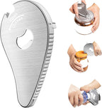 Uinxan 5 in 1 Bottle Opener for Seniors with Arthritis & Weak Hands | Opens Vacuum Seals, Water, Small Jar Lids(0.6"-2.7"), Beer Caps, Pull Tabs–Multi Portable Tool for Elderly/Women/Men (Silver)