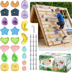 TOPNEW Climbing Holds for Kids, Rock Wall Holds with Hardware - Climbing Rocks for Indoor Outdoor Playground Climbing Wall (24 Pcs)