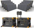 PECRON Two E3600LFP Portable Power Station with 240V Double Voltage Hub, 3072Wh Solar Generator with 8x300W Solar Panels included, 3600W LiFePO7 Battery Backup for Home Use, RV, Camping