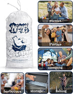 Ice Bags 10 lb with Drawstring,100 Pack Plastic Ice Bags for Ice Storage