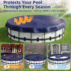 Pool Covers for Above Ground Pools - 15 ft Round Winter Pool Cover, Extra Durable Cold- and UV-Resistant Heavy-Duty Swimming Pool Cover for Winterizing