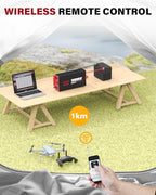 1000 Watts Pure Sine Wave Power Inverter 12V DC to 110V 120V AC Converter for Home RV Off Grid Truck Solar System Inverters with Type-C PD30W USB QC3.0 Port 2 AC Outlets LCD Display and Remote Control