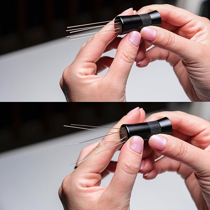 Espresso WDT Tool Magnetic Needle Coffee Distrubution Tool With 0.4mm & 0.25mm Needles Premium Espresso Accessories For Coffee Bar (Model B)