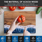 Ocean Charcuterie board: Resin Cutting Board, handmade board for Fruit Cheese and meat, Vegetable, Kitchen, Gift