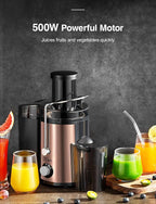Juicer Machine 800W Centrifugal Juicer with Wide Mouth Feed Chute | For Fruits And Vegetables, Stainless Steel, BPA-Free Parts, Easy To Clean, Rose Gold Finish, Fast Juice Extraction
