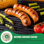 FAIRSKY Grade A Salt Packed Natural Hog Sausage Casings, Edible 36-38mm Diameter 32ft/10M for Homemade Breakfast Italian Pepperoni Bologna Sausage Making