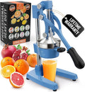 Zulay Kitchen Cast Iron Juicer - Heavy Duty Manual Juicer with Detachable Strainers for Easy Cleaning, Orange Juice Press for Citrus Fruits, Perfect for Bartenders, Juice Lovers & Health Enthusiasts