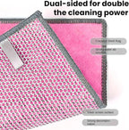 Multifunctional Non-Scratch Wire Dishcloth, 10PCS Double Layer Multipurpose Wire Dishwashing Rags for Wet and Dry, Dish Cloths for Washing Dishes, Stovetops, Kitchen Countertops with Ease