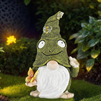 Key Hider Outdoor Garden Gnomes Statue Hide A Key Outside Gnome Figurine Decor for Yard Lawn Hidden Spare Key Holder Lock Box Green