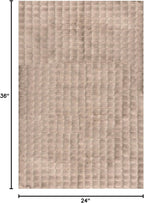 nuLOOM Jeni Checkered 2x3 Machine Washable Accent Rug for Living Room Bedroom Dining Room Entryway Kitchen, Taupe