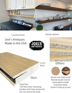 joelsantiques 72 Inch Wooden Floating Shelves for Wall - 72x8x2 in - Made of Natural Wood - Long Wall Shelves for Bedroom - Perfect for Living Room, Kitchen - Black