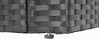 4 Pieces Outdoor Furniture Complete Patio Cushion Wicker P.E Rattan Garden Set, Full, Black