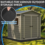3 mm Thickened Outdoor Storage Shed Mat, 5x6 ft Waterproof Shed Flooring Mat for Patio Furniture Floor Protecting from Wear/Liquid/Dust/Oil, Non-Slip Felt Rubber Rug Pad [Grey]