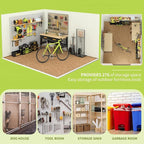 Metal Storage Shed,Outdoor Storage Building 8x6,Large Backyard Shed with Lockable Door,Waterproof Outside Storage Shed