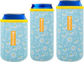 WKieason Neoprene Can Sleeves Insulators Beer Coozies 3 Size - 12OZ Standard Can Sleeve, 12OZ Slim Can Sleeve 16OZ Standard Can Sleeve, 12OZ Standard Beer Can Coolers Coolier Sleeves(Small Daisy Blue)
