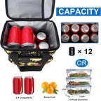 Lunch Bags for Women/Men, Insulated Lunch Bag for Work Office - Lunch Cooler Bag Leakproof Lunch Box with Adjustable Shoulder Strap - Sunflower