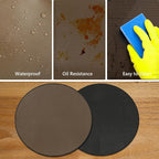 Anze Round Under Grill Mat for Outdoor Grill, 60 Inch Anti-Slip BBQ Floor Mats, Easy to Clean Reusable Fireproof Grill Pad, Oil-Proof Waterproof Protector for Deck Fireplace Pit Mat Brown