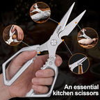 Kitchen Shears 2-Pack Heavy Duty All Purpose Stainless Steel Kitchen Shear Meat Scissors Japanese Cooking Scissor for Food, Sharp Dishwasher Safe Christmas for Men Women With Gifts Box