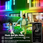 500ft Outdoor LED Strip Lights Waterproof,IP68 Outside Led Light Strips Waterproof with App and Remote,Music Sync RGB Exterior Led Rope Lights with Self Adhesive Back for Deck,Balcony,Pool