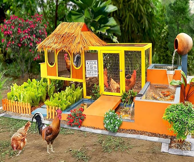 Funny Chicken Gifts Chicken Coop Rules Tin Sign for Home Farm Chicken Coop Farmhouse Kitchen Garden Decor 8 X 12 Inch (‌3720)