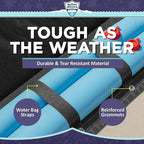 Buffalo Blizzard Economy 12 ft x 20 ft Rectangular Winter Pool Cover | Black/Blue | Closing Inground Swimming Pools | Easy to Install | Heavy Duty, Cold & UV Resistant | Shields from Seasonal Debris