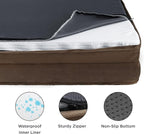 Bedsure Orthopedic Dog Bed for Extra Large Dogs - Calming XL Dog Sofa Beds with Luxurious Plush Washable, Pet Couch Bed with Removable Washable Cover, Waterproof Lining and Nonskid Bottom, Brown