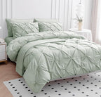 Lane Linen Comforter Set Full Szie, 7 Piece Bed in a Bag Set, Soft Full Size Bed Set, Full Size Bed Sheets and Comforter Set, Full Size Bedding Comforter Set with Sheets, Pillowcases & Shams - Mineral