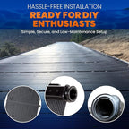 Industrial Grade Solar Pool Heater DIY Kit - Superior High-Wind Strapless Mounting System & Maximum Freeze Resistance (7-4'x9.5' / 266 Square Feet)