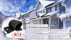 RHS Snow Melting Mats – Roof & Valley Heater for Ice Dam Prevention – American-Made, Black, Melts 2” Snow per Hour (25’ x 13”)