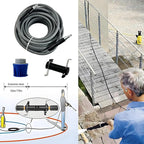 5800PSI/400Bar Ultra Flexible Pressure Washer Hose for Bosch Home Cleaning, 5M-30M High Pressure Extension Tube with Quick-Connect Adapter,(Red/Blue/Yellow/Green/Grey/Orange/Light Blue)(Grey,32FT)