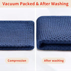 Homaxy 100% Cotton Oversized Waffle Weave Kitchen Towels, 7-Pack, Navy Blue | 20 x 28 Inches, Ultra Soft Absorbent Dish Towels, Quick Drying Large Cleaning Towels