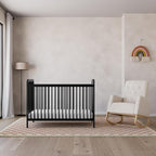 Storkcraft Pasadena 3-in-1 Convertible Crib (Black) – GREENGUARD Gold Certified, Converts to Daybed and Toddler Bed, Fits Standard Full-Size Crib Mattress, Adjustable Mattress Height