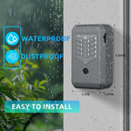 Smart Lock Box, Fingerprint Key Lock Box with Tuya APP Control, IP66 Waterproof Bluetooth Electronic Lock Box, 5-Way Unlock Wall Mounted Key Safe for Home Office Realtor