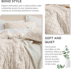 Bedsure California King Comforter Set - Beige Comforter, Boho Tufted Shabby Chic Bedding Comforter Set, 3 Pieces Vintage Farmhouse Bed Set for All Seasons, Fluffy Bedding Set with 2 Pillow Shams