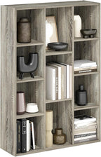 Furinno Luder 11-Cube Reversible Open Shelf Bookcase, French Oak