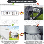 COBIZI 10x30 Pop Up Canopy Without Sidewall,Heavy Duty Canopy UPF 50+ All Season Wind Waterproof Commercial Outdoor Wedding Party Tents for Parties Gazebo with Roller Bag(10 x 30 ft White)