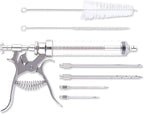 J&B Goods Professional Automatic BBQ Meat Marinade Injector Gun Kit with Case, 2 oz Large Capacity Barrel and 4 Commercial Grade Marinade Needles.