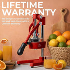 Zulay Kitchen Cast Iron Juicer - Heavy Duty Manual Juicer with Detachable Strainers for Easy Cleaning, Orange Juice Press for Citrus Fruits, Perfect for Bartenders, Juice Lovers & Health Enthusiasts