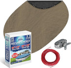 Winter Swimming Pool Cover for 15 ft x 21 ft Aboveground Oval Pool Size, Secure Choice Series, Solid Material, Color - Sandstone Tan, Pool Cover Choice 571521-4CHOICE