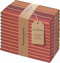 Urban Villa Cloth Napkins Cotton 20x20 (Set of 12) Fall Stripes