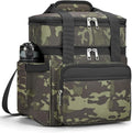 holuxer Insulated Lunch Bag & Lunch Box for Men - Double Deck Reusable Lunch Bag for Women Tote Cooler Bag Leakproof Soft Expandable - Extra Large Lunchbox for Work/Adult/Picnic/Outdoor (Camo，22L)