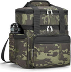 holuxer Insulated Lunch Bag & Lunch Box for Men - Double Deck Reusable Lunch Bag for Women Tote Cooler Bag Leakproof Soft Expandable - Extra Large Lunchbox for Work/Adult/Picnic/Outdoor (Camo，22L)