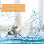 Lusofie 2 Pcs 1 Teaspoon Measuring Spoons 5ml Mini Spoons Stainless Steel Measuring Spoons For Kitchen Cooking Spoon Coffee Spoon (Silver)