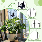 4 Pack 30 Inch Taller Plant Trellis for Potted Climbing Plants Indoor, Expandable Metal Garden Trellis for Climbing Plants, Flowers, Vine, Ivy - Sturdy Houseplant Support with Ties