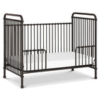 Namesake Abigail 3-in-1 Convertible Metal Crib in Vintage Iron, Greenguard Gold Certified
