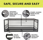 Zilla QuickBuild Reptile 65 Gallon Glass Terrarium Habitat with Sliding Door For Geckos, Snakes, Lizards, Frogs, Turtles, and Tortoises, 48" x 18" x 18"
