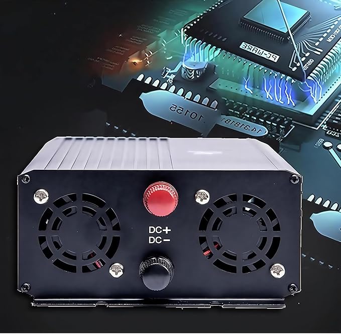 5000W Power Inverter 72V DC to 110V AC Converter with LED Display Dual AC Outlets Dual Fans Radiating for RV, Camp, Boat and Home Emergency Portable Pure Sine Wave Inverter (LED Screen, 5000W 72V)
