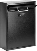 KYODOLED Wall Mount Mailbox for Outside, Combination Lock, X Large, Black | Sturdy Steel, Anti-theft Large Drop Box, Ideal for Home, Office, School Daily Mail/Key/Cash Storage, 16.2H" x 11.2L" x 4.6W"