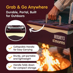 Mr. Bar-B-Q Hershey's Smores Caddy Tray Organizer - Smores Station Box to Store All Essentials On The Go for Picnics, Camping w/Removable Tray & Carrying Handle - No Food Items Included - 00262HSY