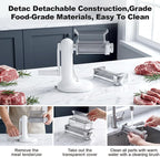 COFUN Manual Meat Tenderizer Tool with 3 Adjustable Spacing (10/12.5/15mm) | Transparent Protective Cover, Premium Metal Meat Tenderizer for Steak Beef Pork Lamb, for Marinating & Grilling, Removable